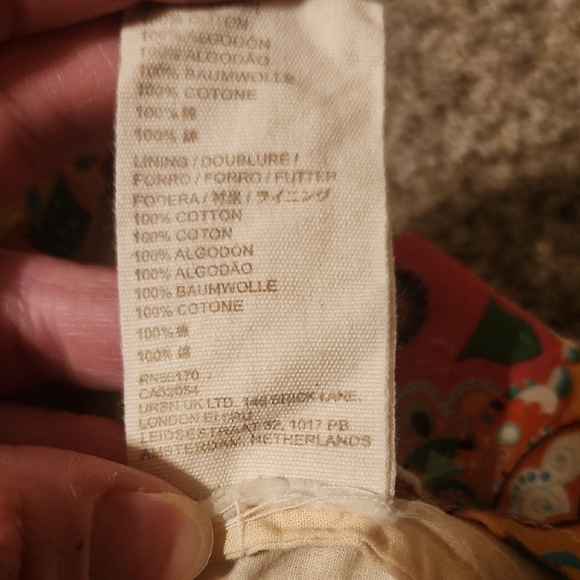 Let Me Be by Anthropologie Abstract Ruffled Tank Top Blouse Sz 10 - Picture 7 of 9